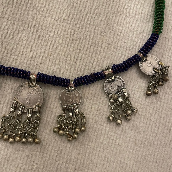 Kuchi Coin Necklace Belt Tribal silver bell jingle belly dancer main image 4